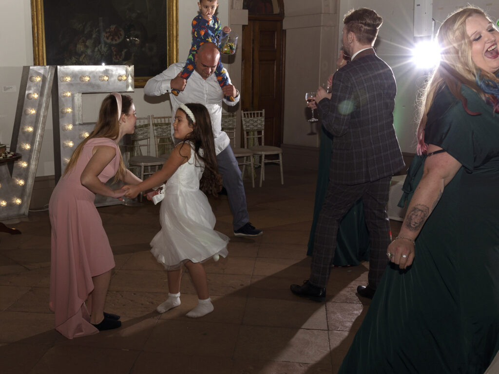 Dancefloor at a wedding at Wollaton Hall. 